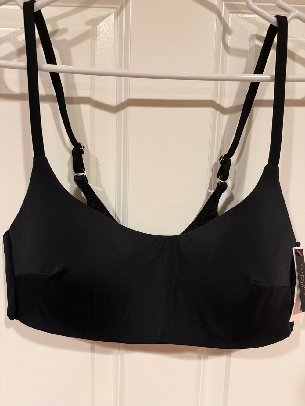 Victoria's Secret Swim Black Wireless Bralette Bra Adjustable Straps Size XL